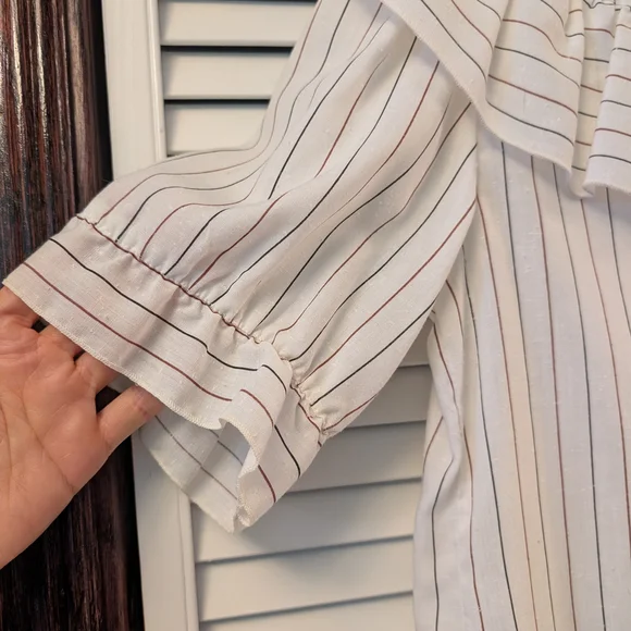 1980 Striped Ruffle Blouse - Picture 8 of 8